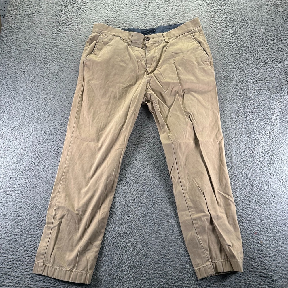 Tommy Hilfiger Pant Men 34X30 Brown Cotton Chino Straight Preppy Business Career